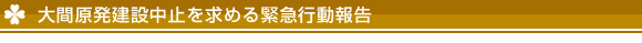 大間原発建設中止を求める緊急行動報告